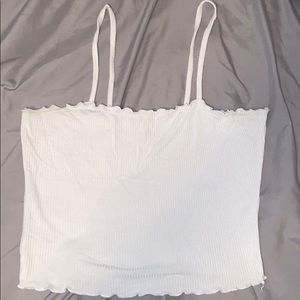 Lightly worn, white crop top. Size XL